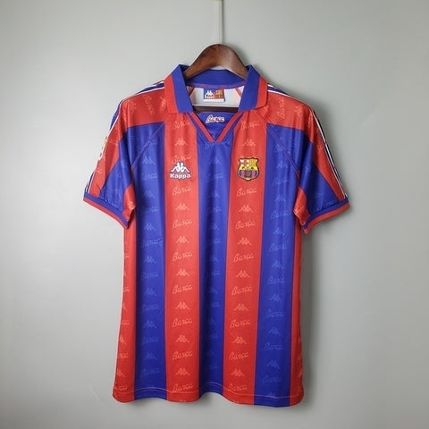 Camisa Barcelona Retrô 1996/1997 Azul e Grená