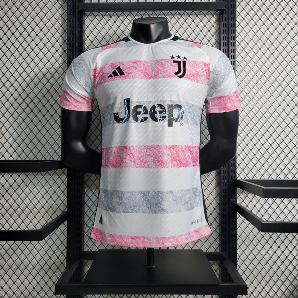 Camisa Juventus II 23/24 Rosa com Branco - Jogador