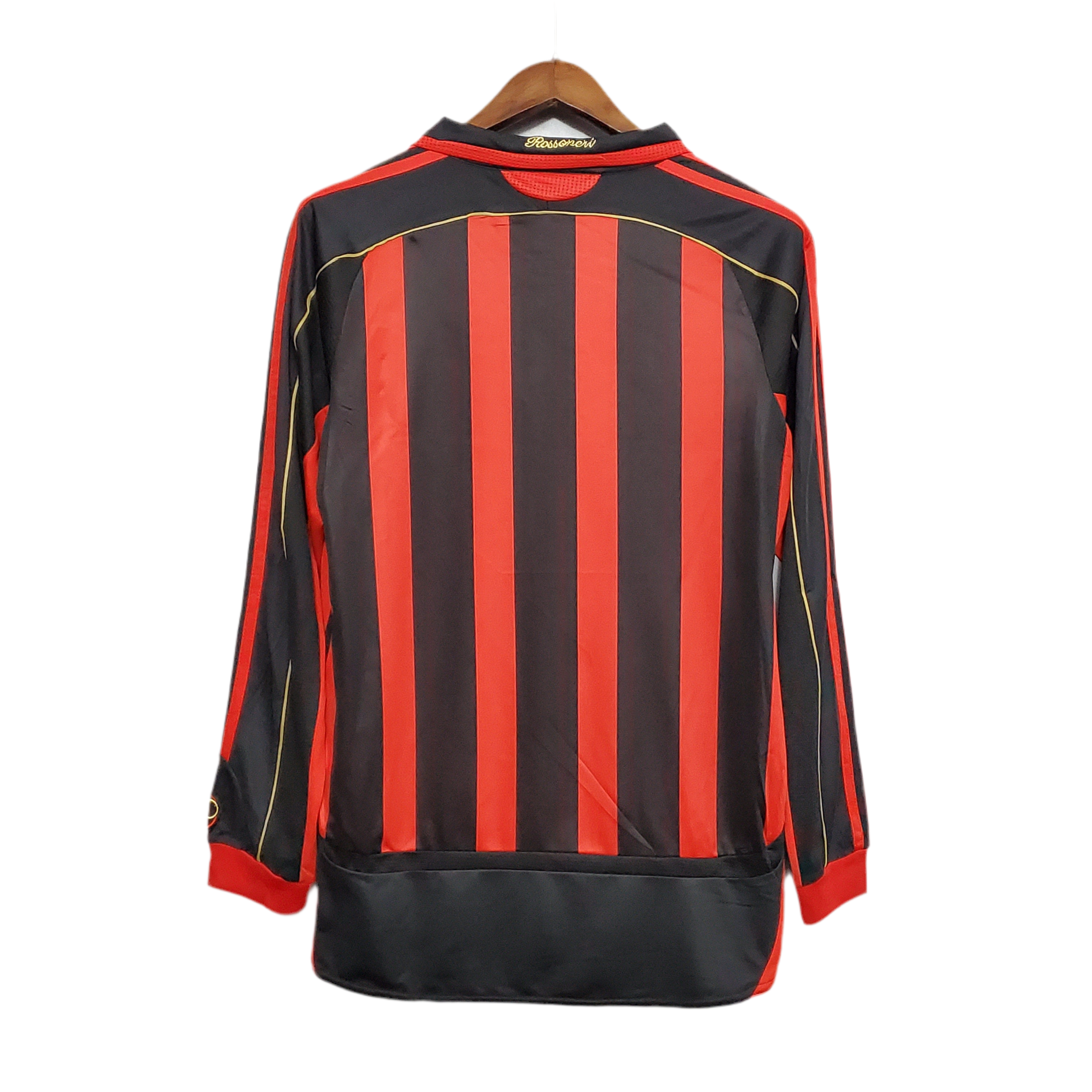 Camisa Manga Longa Milan 06/07 Preto e Vermelho
