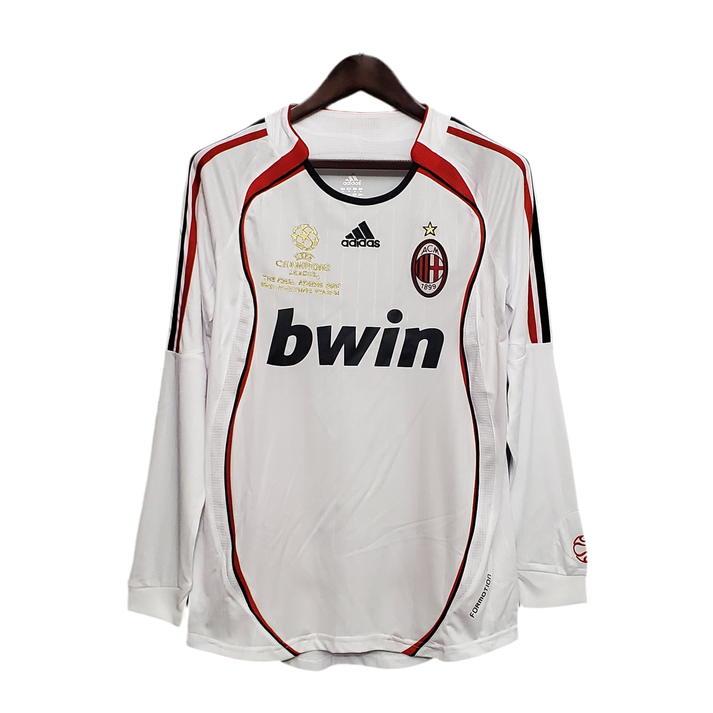Camisa Manga Longa Milan Champions League 06/07 Branco