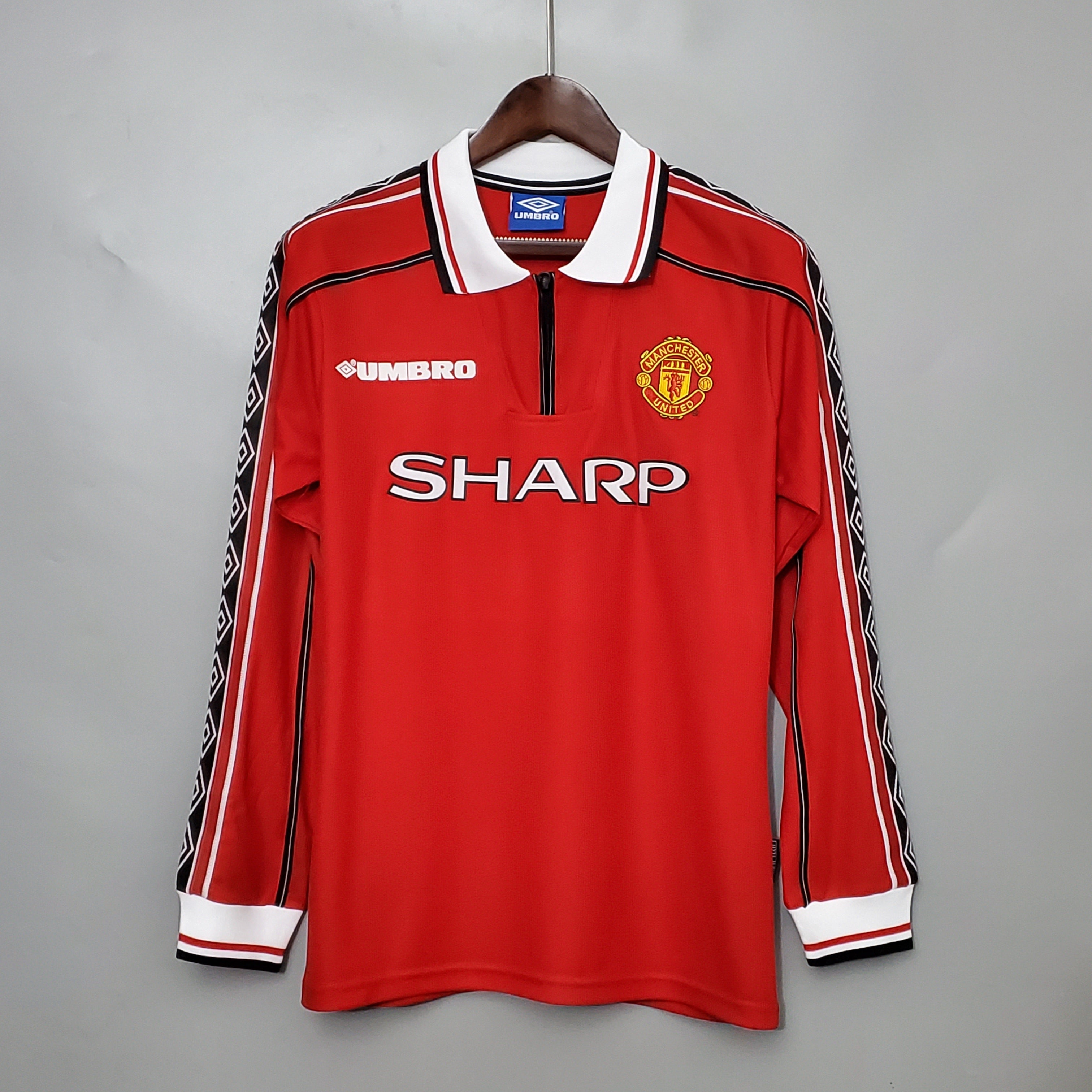 Camisa Manga Longa Manchester United 1998/99  Vermelho