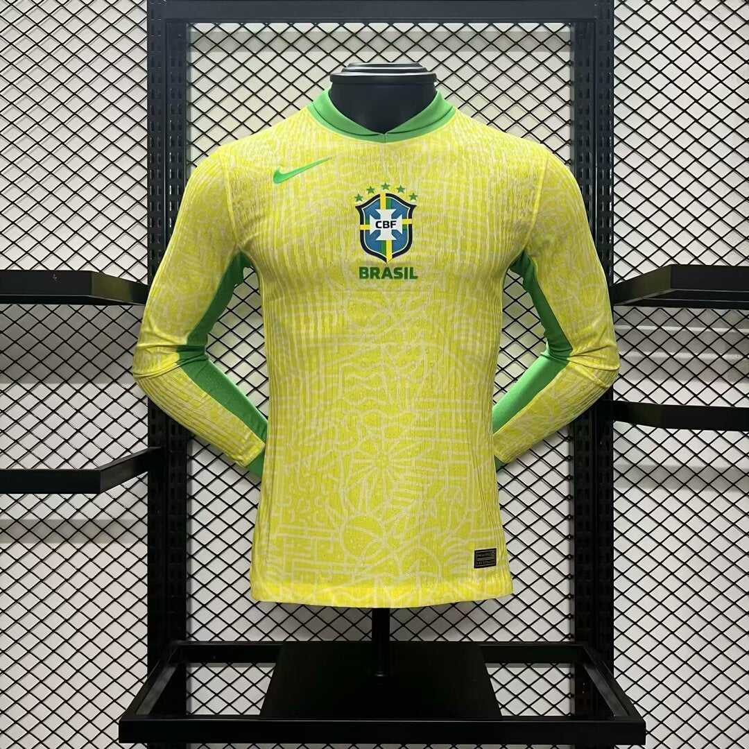 Camisa Manga Longa Seleção Brasil I 2024/25 - Amarela