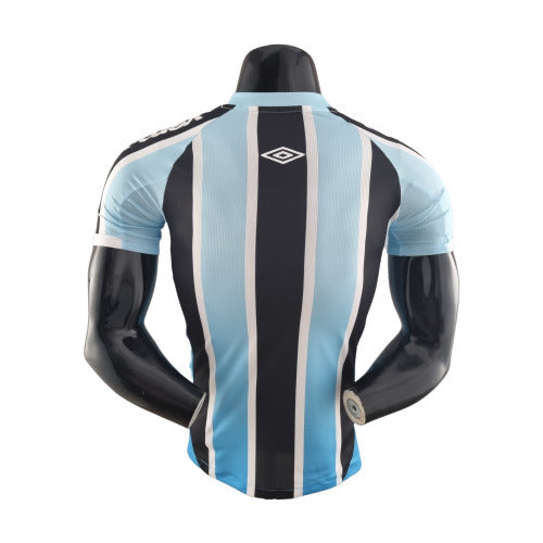 Camisa Grêmio I 22/23 - Preta, Branca e Azul -  Masculino Jogador