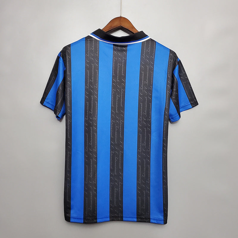 Camisa Inter de Milão Retrô 1997/1998 Azul e Preta
