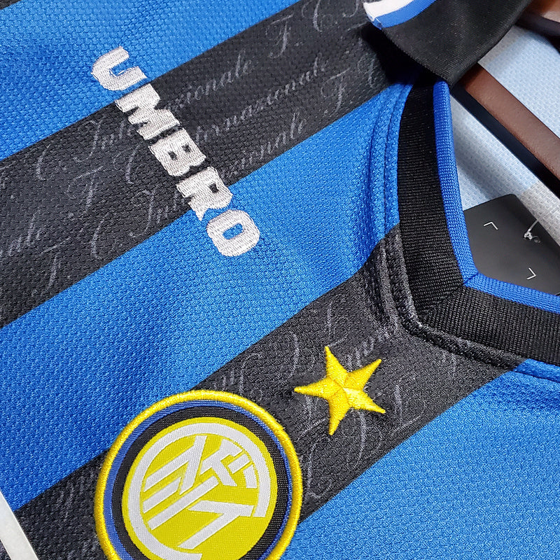 Camisa Inter de Milão Retrô 1997/1998 Azul e Preta