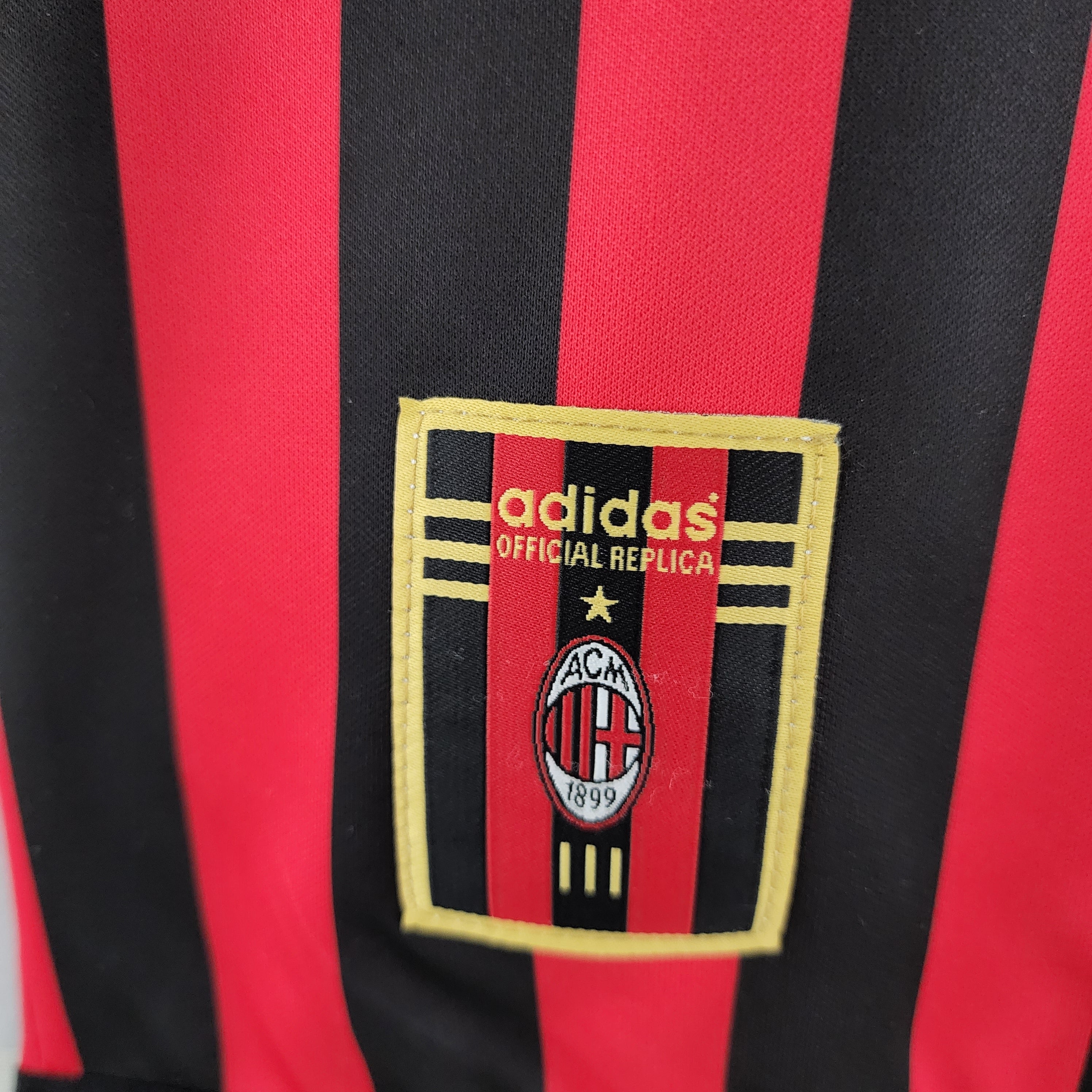 Camisa Manga Longa Milan 1999/2000 Preto e Vermelho